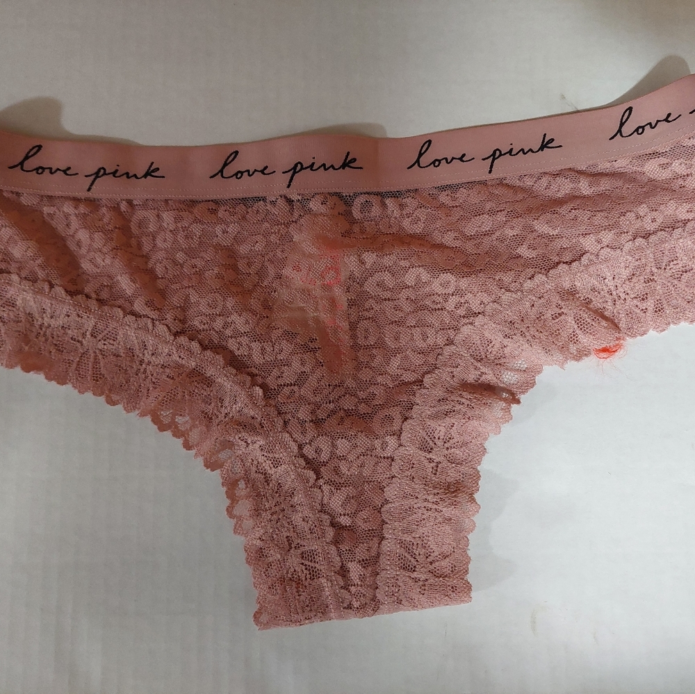 Victoria's Secret PINK Lace Cheeky Bikini Panties Underwear Medium NWT